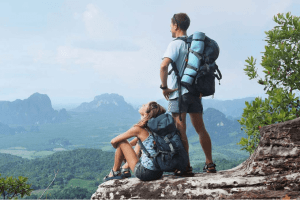 Sri Lanka’s scenic hiking trails in the background